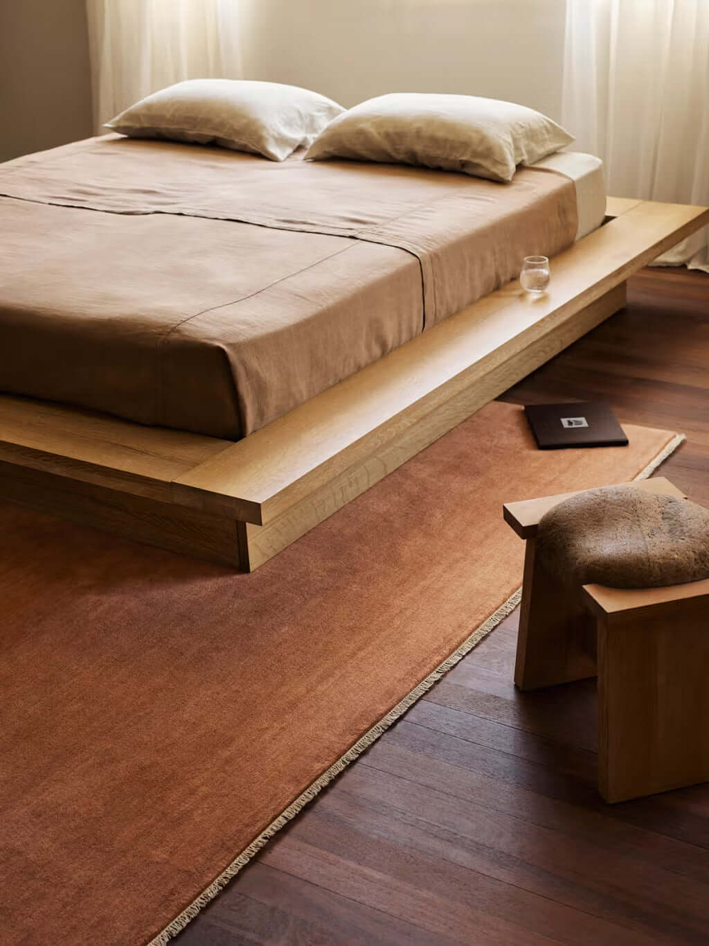 Salmon Hand-Tufted Wool Rug